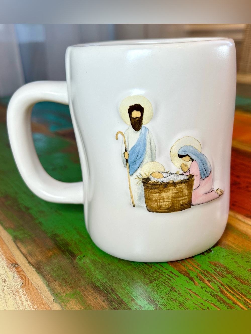 Rae Dunn “Joy to the World” Nativity Mug Artisan Collection NWOT